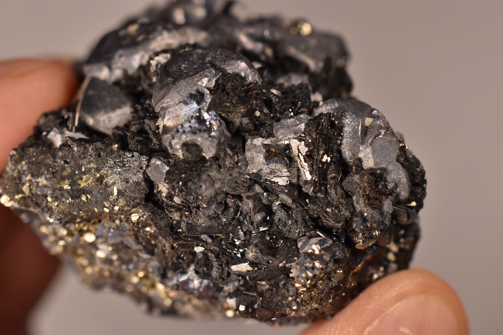 *TETRAHEDRITE & GALENA* Specimen 5.8cm 182.6g Pyrite Inclusions Natural Crystals