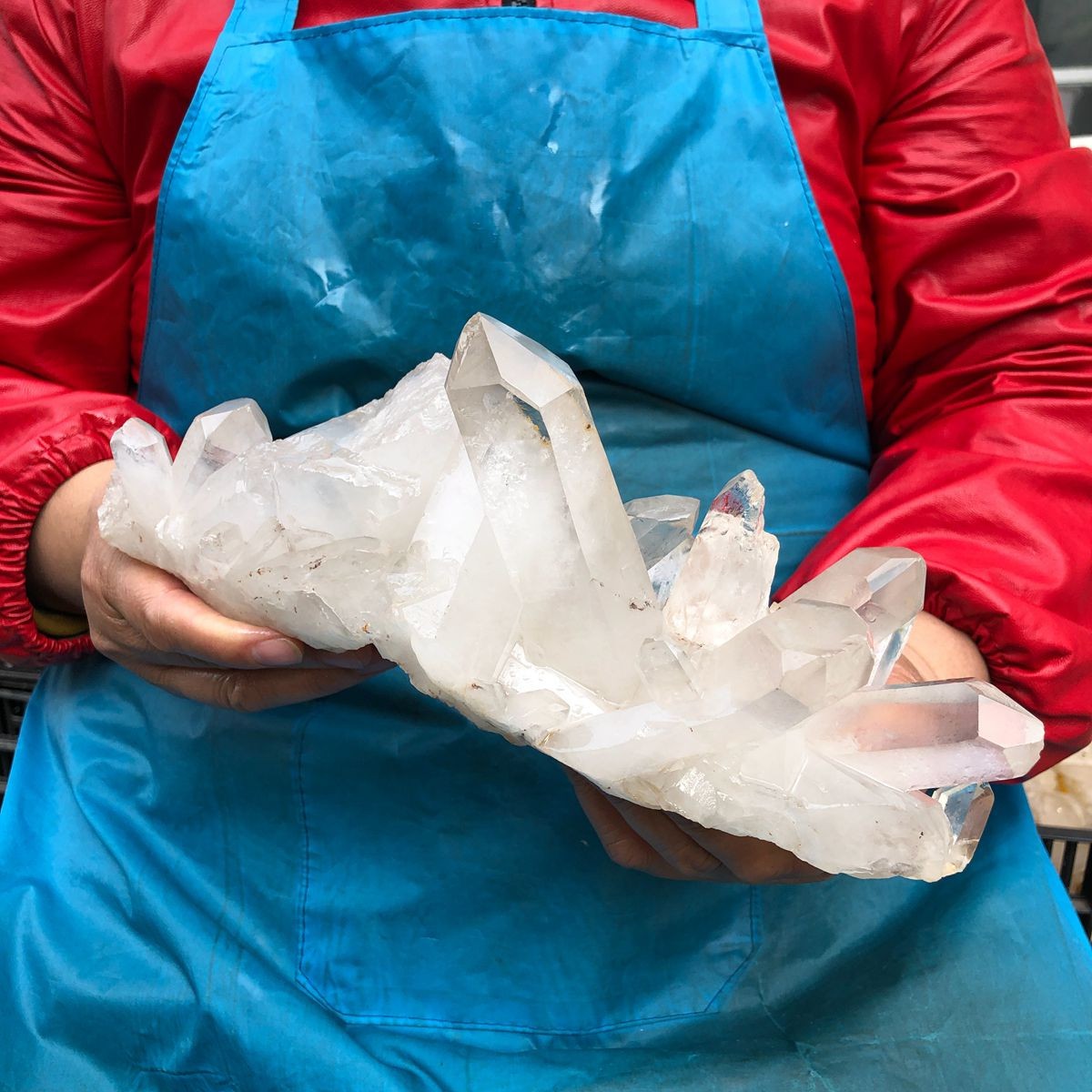 4.11LB Natural clear crystal quartz cluster freeform mineral energy healing
