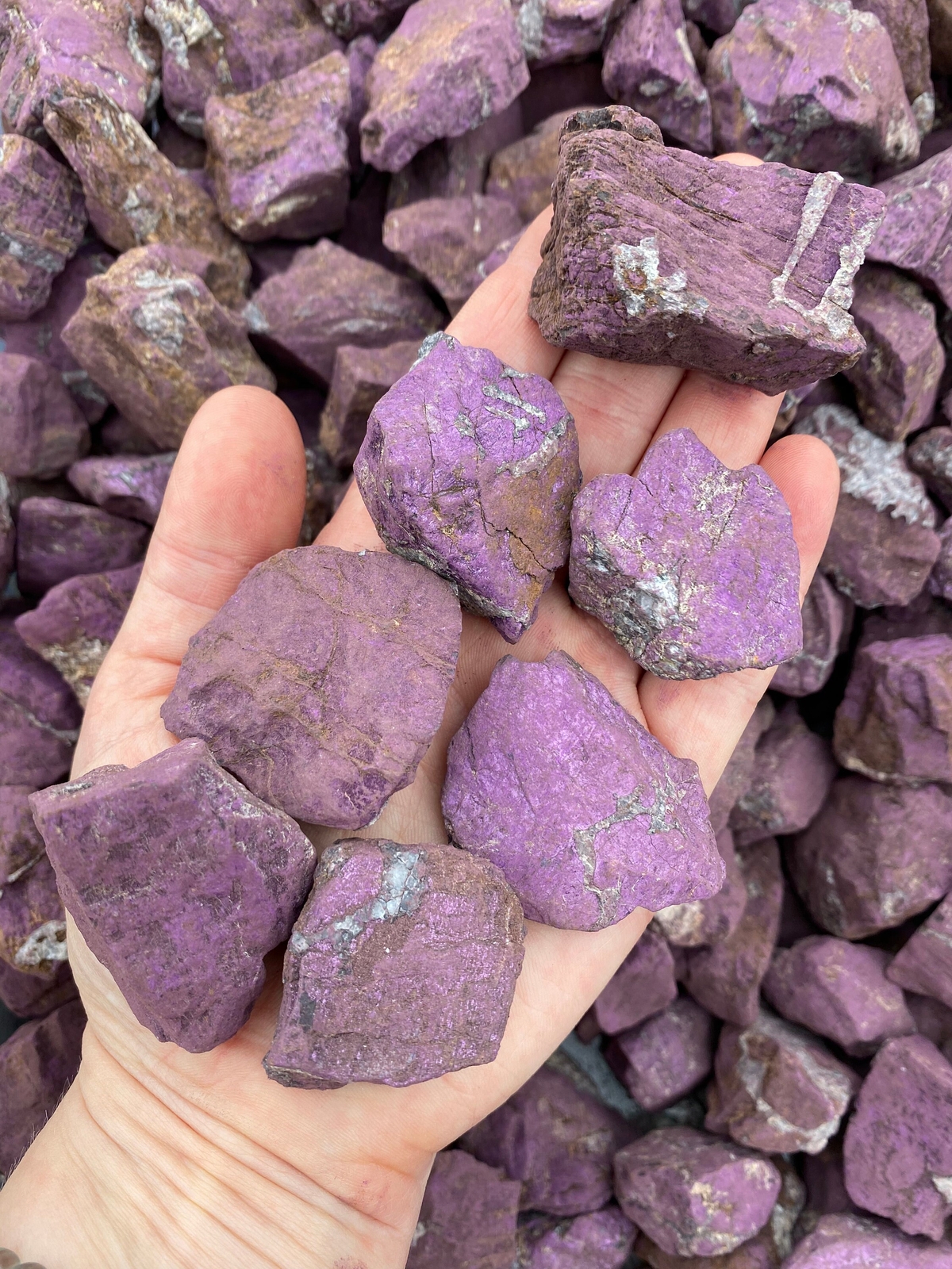 Raw Purpurite Stone (0.5″ – 2″), Natural from Namibia