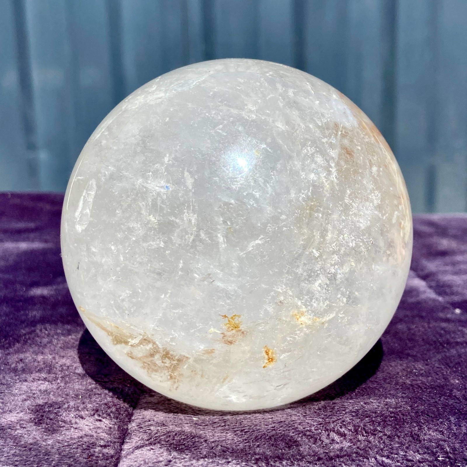 2.20LB Natural Clear Quartz Ball Crystal Gem Quartz Sphere Reiki Healing