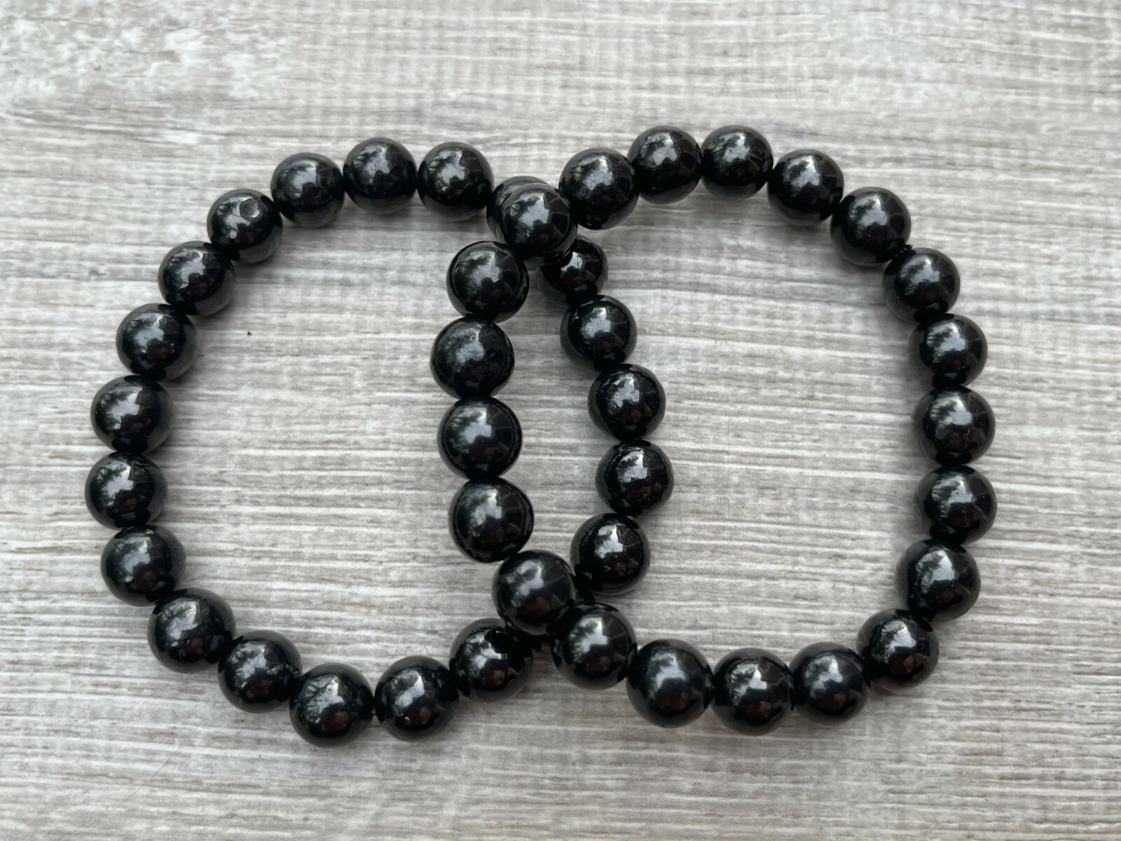 10mm Shungite Bracelet, Genuine Shungite Gemstone Beads,Radiation EMF Protection