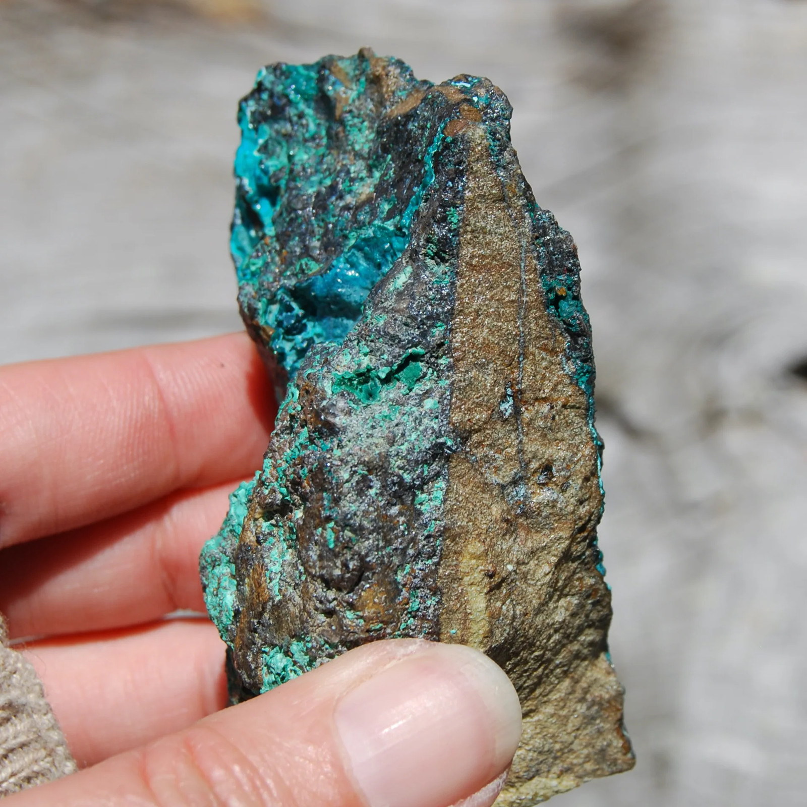 3.5in Silica Chrysocolla Crystal, Natural Raw Chrysocolla Malachite, Congo L8