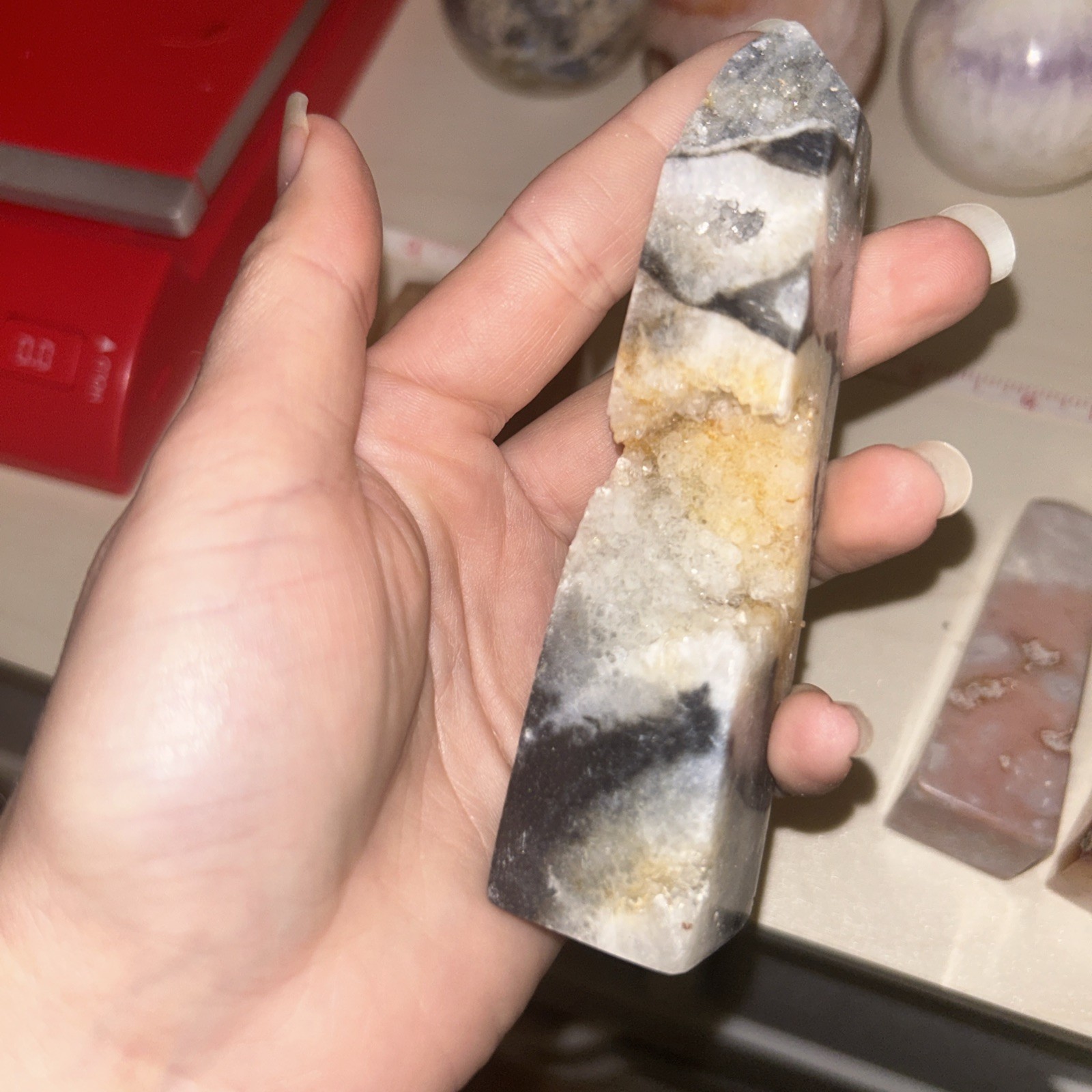 Crystal Lovers Tower Bundle! Flower Agate, Crazy Lace, Sphalerite, Carnelian, OJ