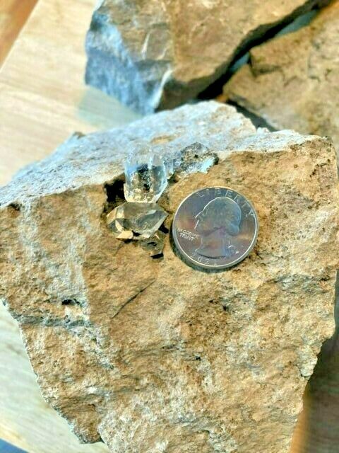 Herkimer NY diamond IN MATRIX 6#15oz (5 crystals) Collectors grade! AA