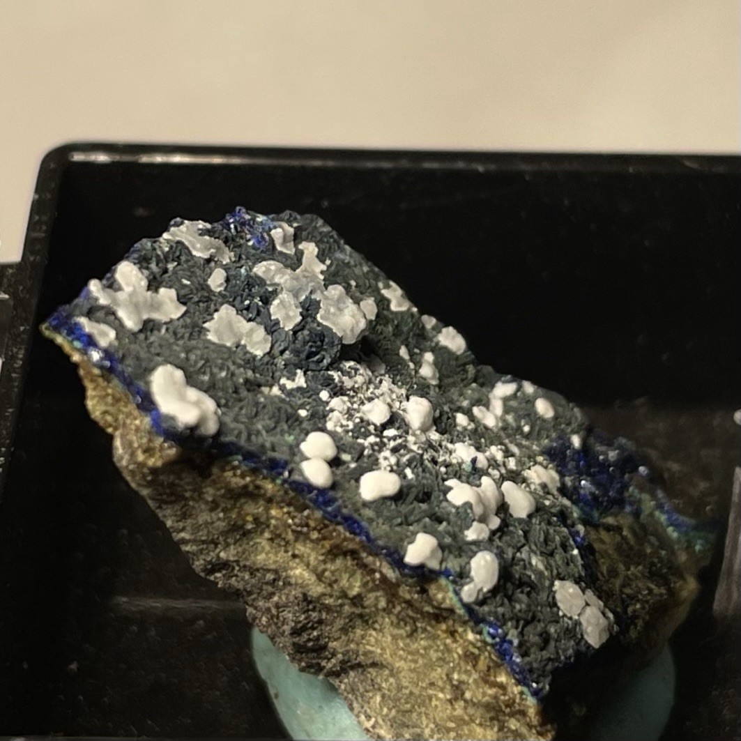Azurite W/ Unknown White from Morenci ARIZONA USA