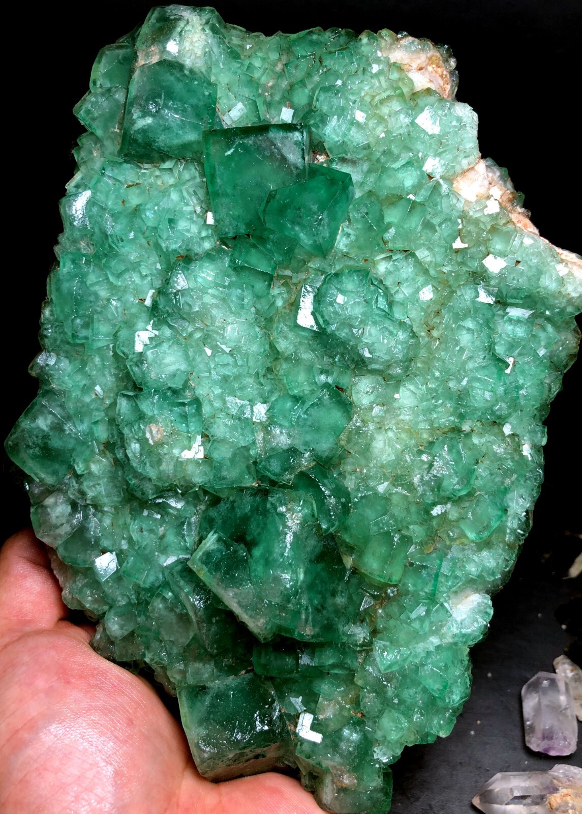 1706g NATURAL High transparency sunlight Green sunlight FLUORITE k987