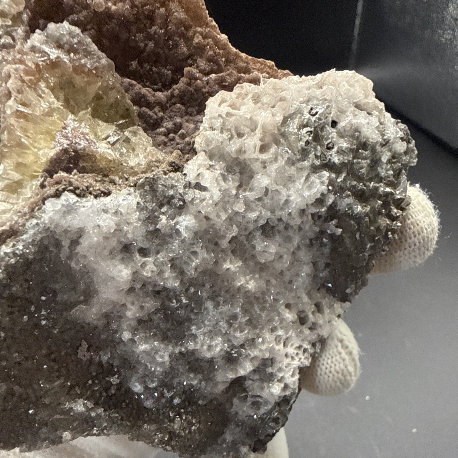 1.3Lb Natural Unique Yellow Octahedron Fluorite W/Iron! Crystals ,Minerals,Gifts