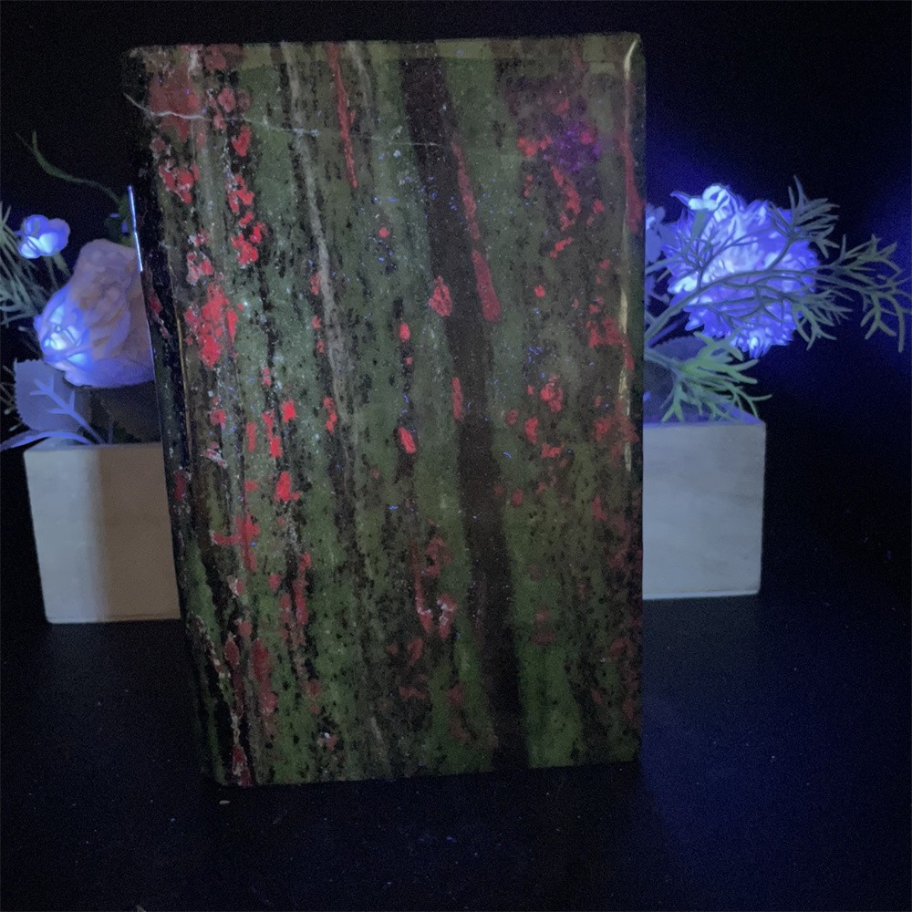 5.3LB 7.8″ Natural Ruby In Zoisite Book Carved Crystal Quartz Healing Decor Gift