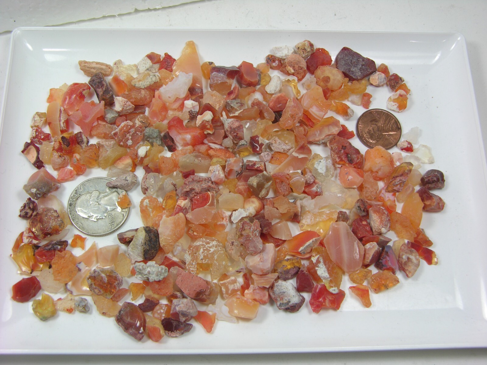 #0 500ct Mexico 100% Natural Rough Raw Uncut Fire Opal Lot 100g 5mm- 21mm