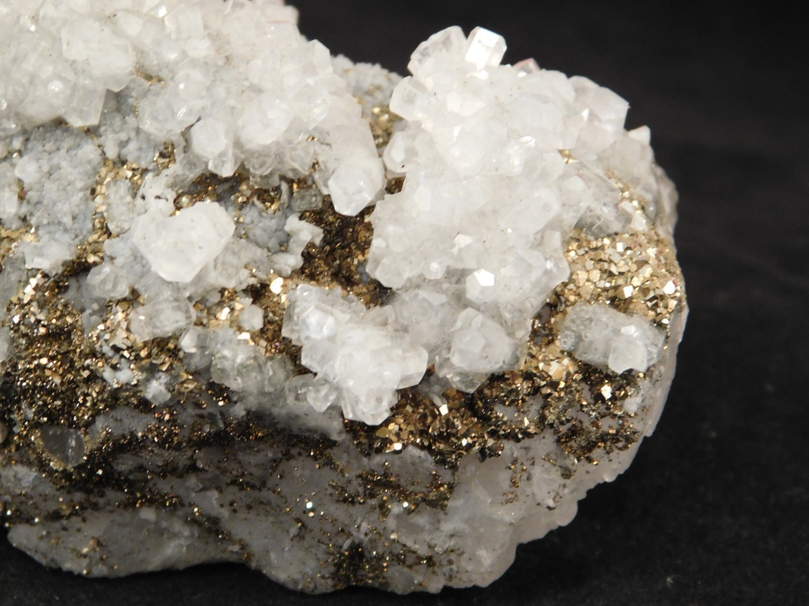 Terminated Calcite Crystals on Rainbow MARCASITE From Mexico 281gr