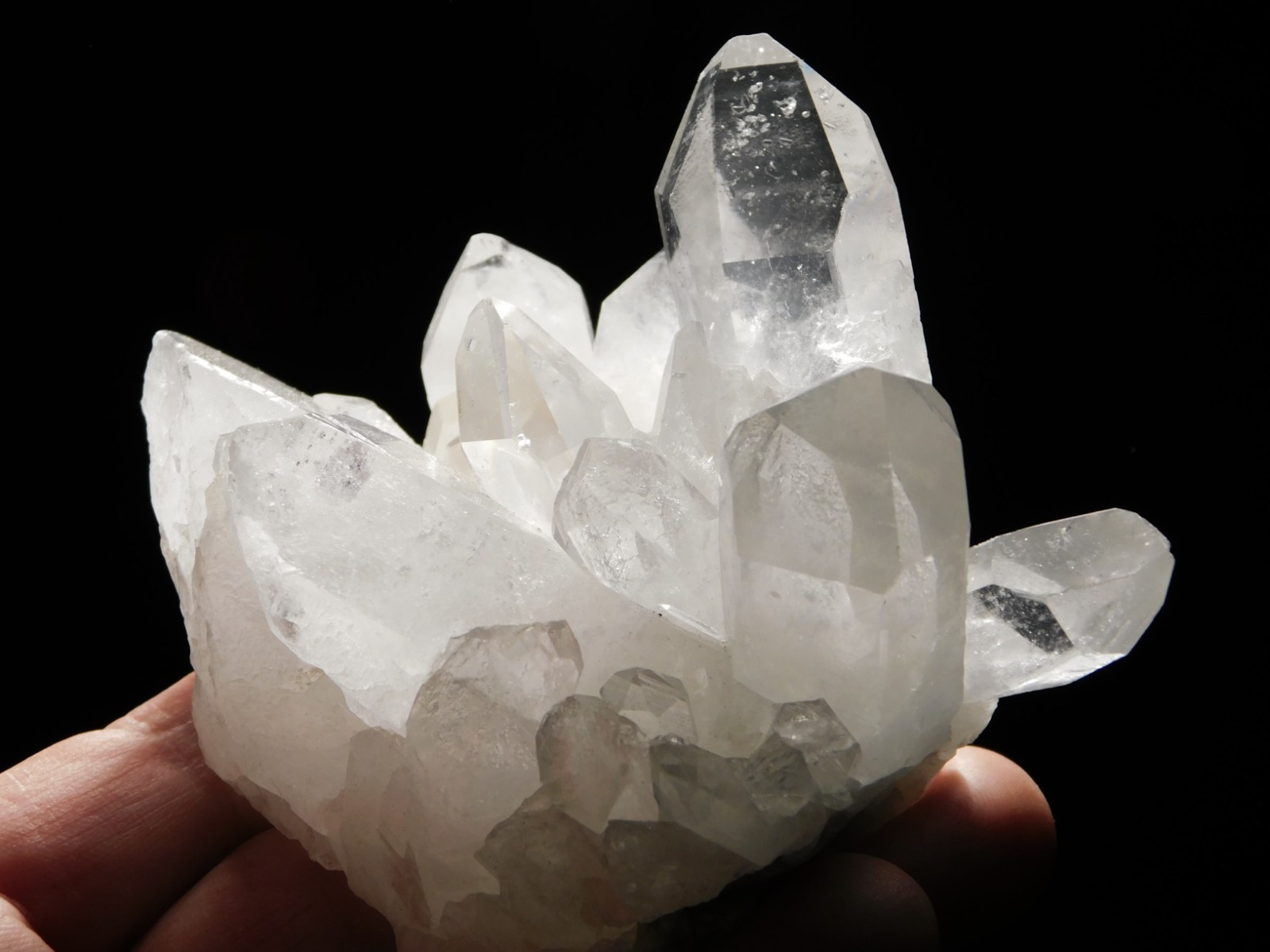 TRANSLUCENT Points! Nice and Natural QUARTZ Crystal Cluster Brazil 282gr