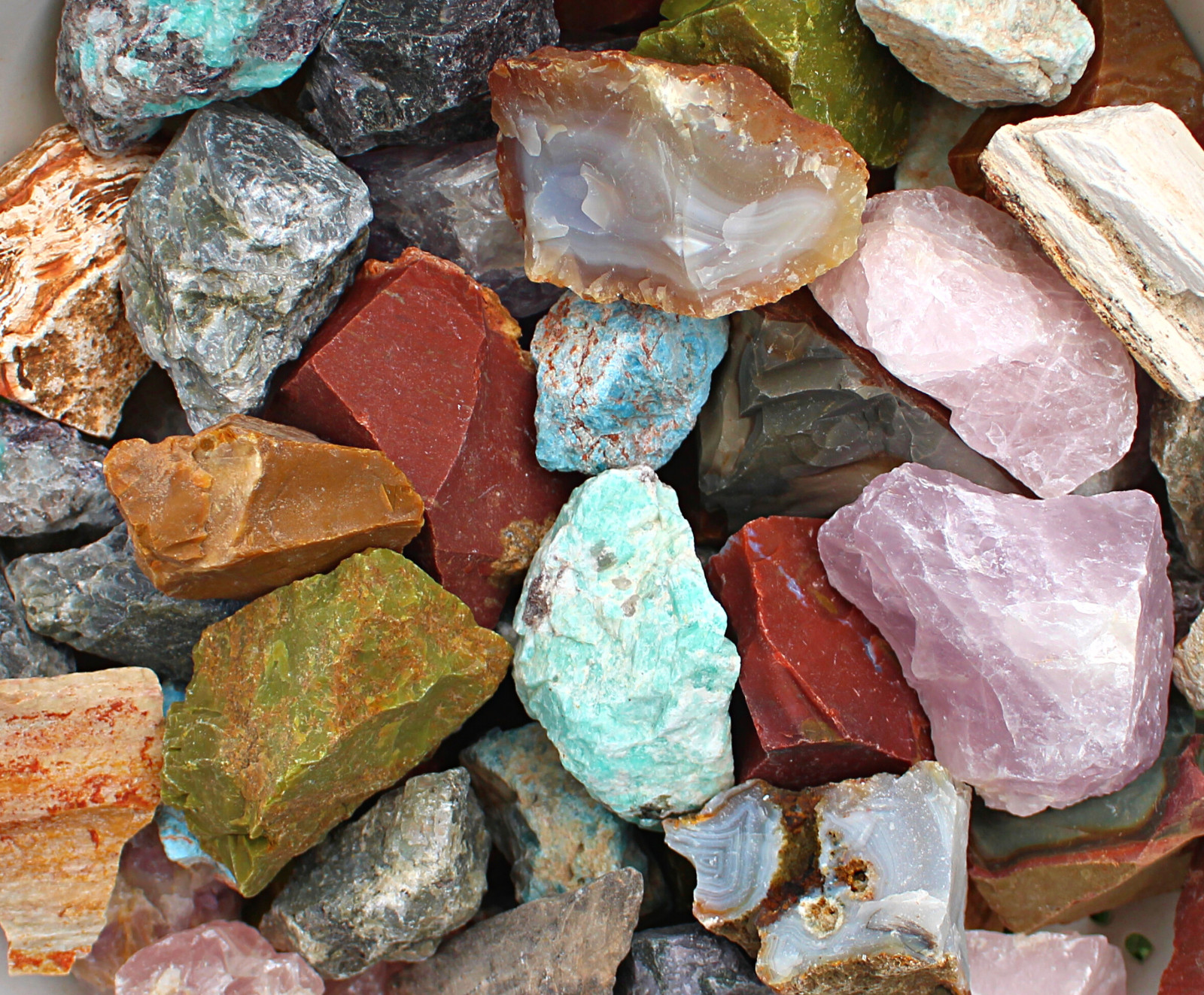Madagascar Mix -Large 2″ – 3″ Rough Rocks for Tumbling – Bulk Wholesale 1LB