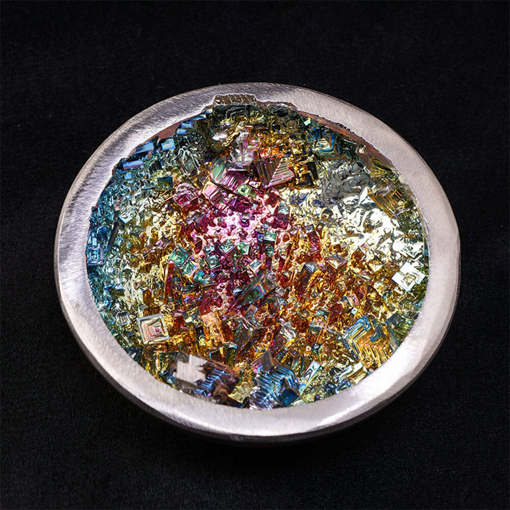Rainbow Bismuth Ore Bowl Quartz Crystal Geode Mineral Specimen Reiki Healing 1PC