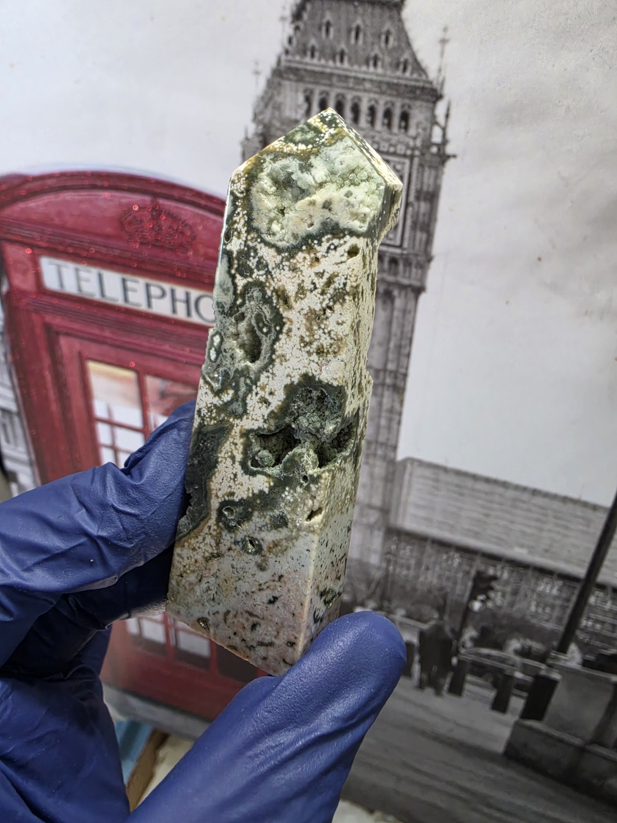 76g Natural Orbicular Ocean Jasper Single Point Stone Madagascar