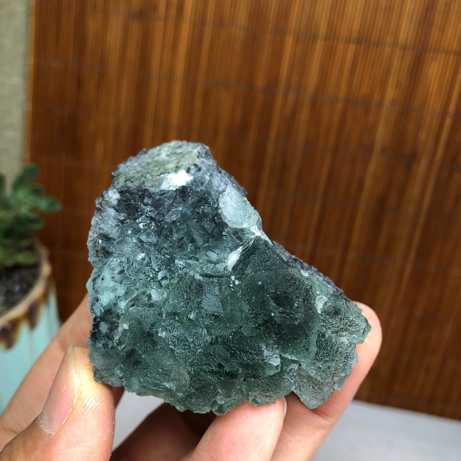 61-42-30mm Rare Natural Green Calcite fluorite Mineral Specimen 85g A6126