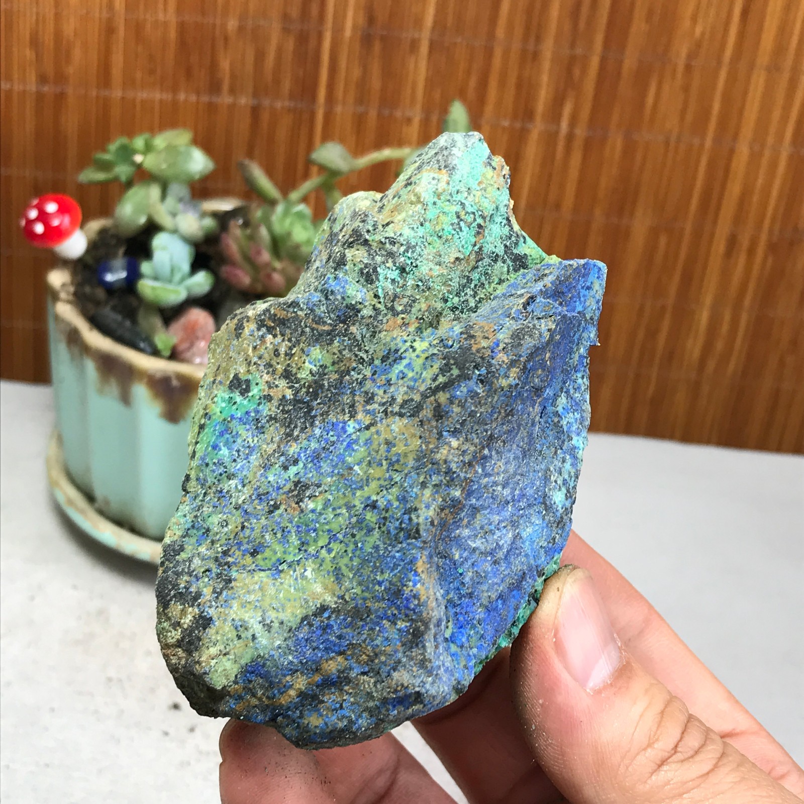 252g Natural Azurite/Malachite gemstone Rough original Crystal Specimen A5061