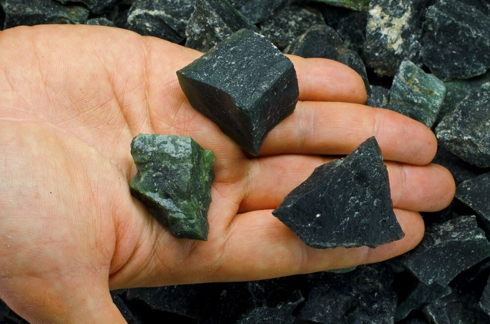 3 lbs Green Serpentine Rough Stones – Natural Crystal Mineral Rock Tumbling
