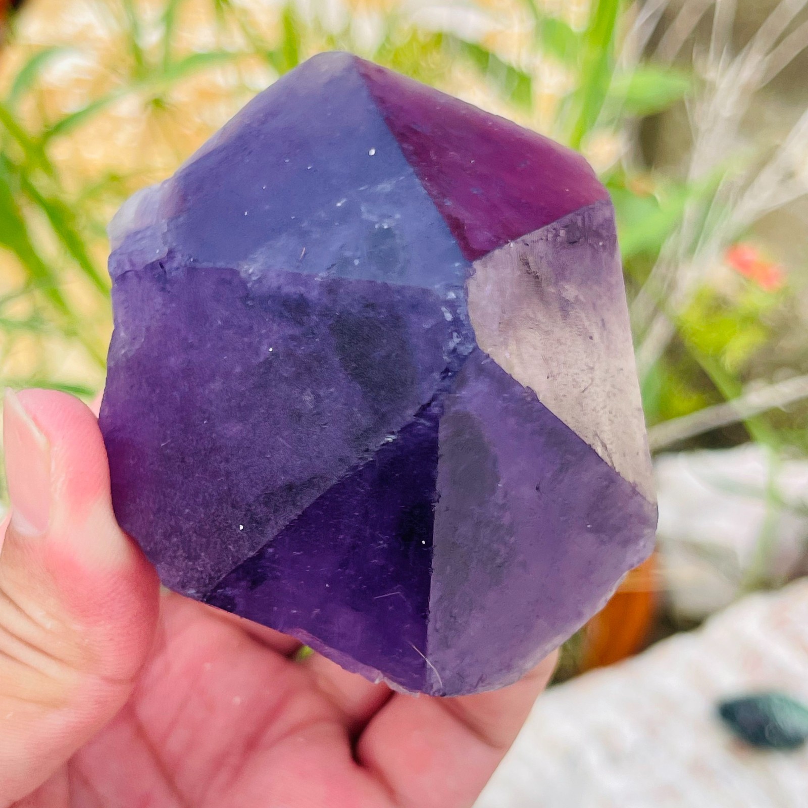467g Natural Amethyst Unicuspid Quartz Crystal Points Rough Mineral Specimen