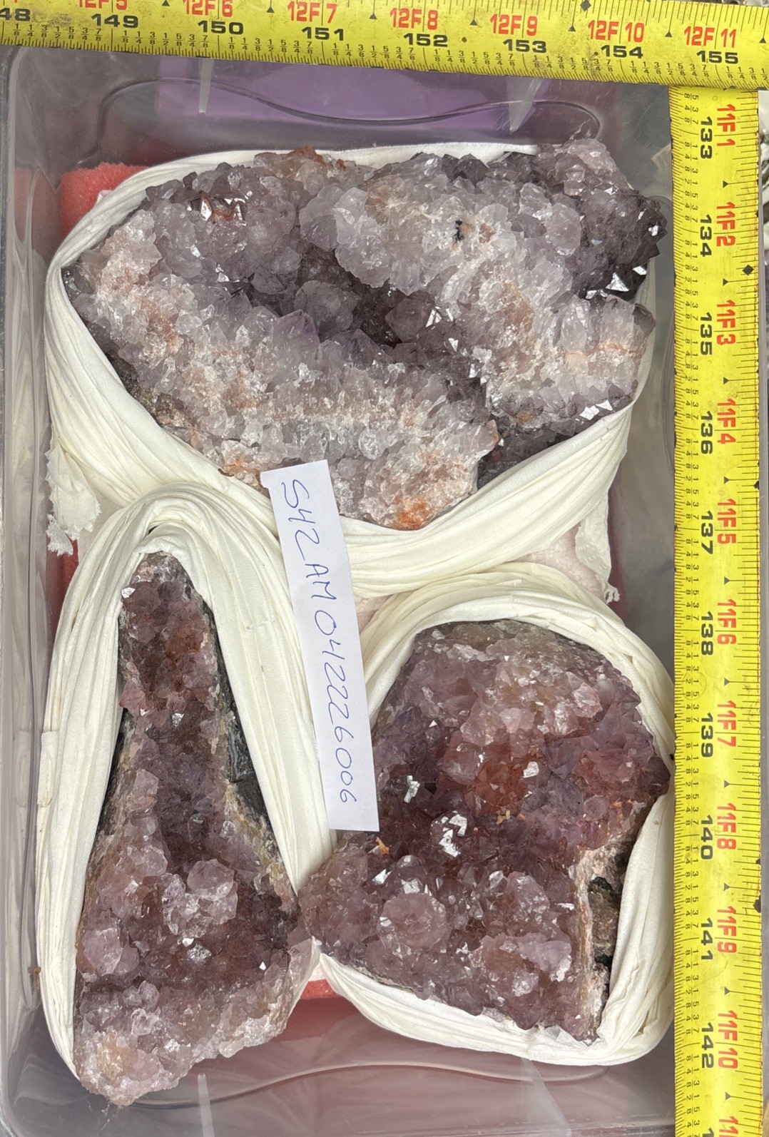 3 Pieces Of natural amethyst geode quartz cluster crystal 115 Ounces Morocco