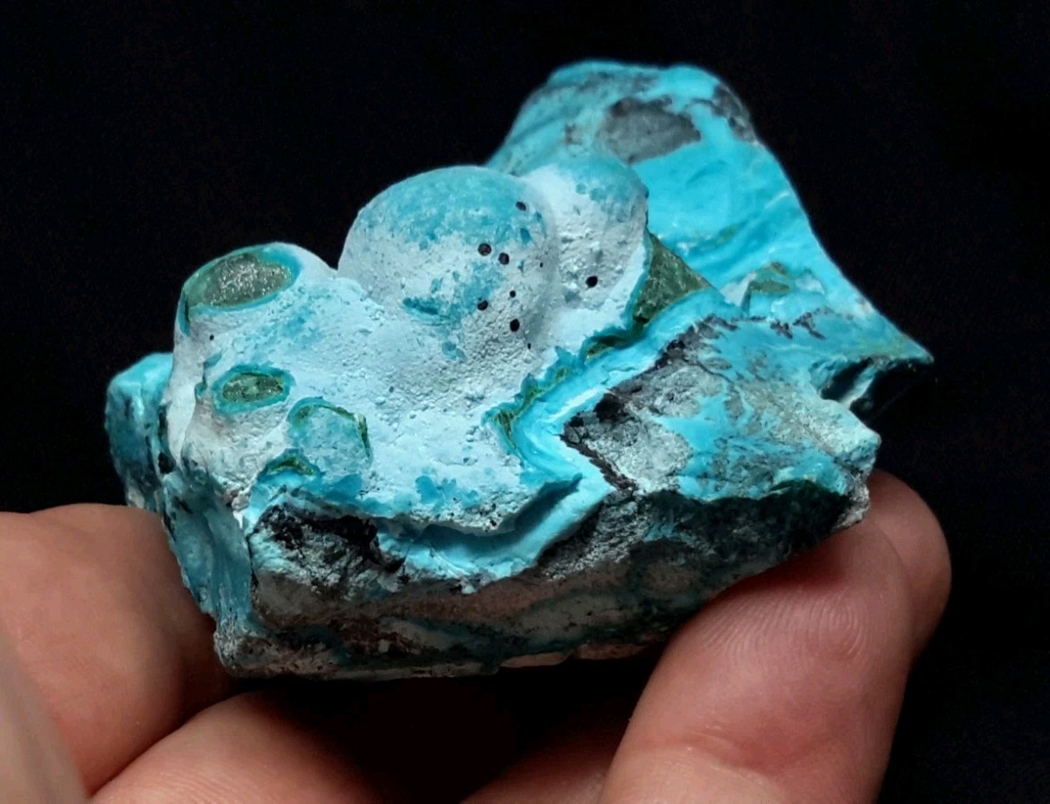 3″ CHRYSOCOLLA on MALACHITE from the Democratic Republic of Congo