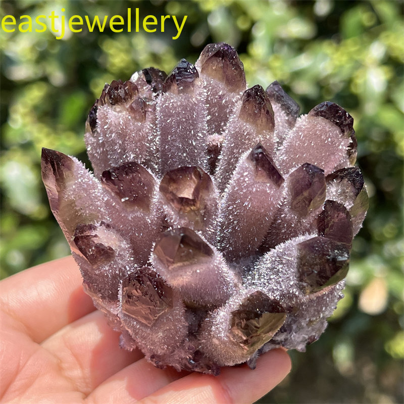 310g+ Raw Dark Purple Phantom Amethyst Cluster Crystal Geode Specimens Ornament