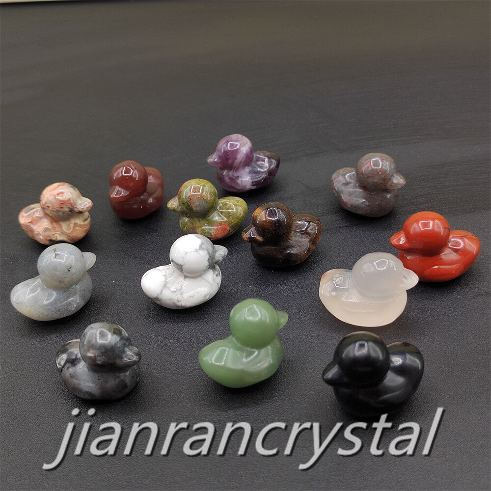 50pcs Mix Natural Quartz Crystal Duck Skull Carved Animal Skull Wholesale