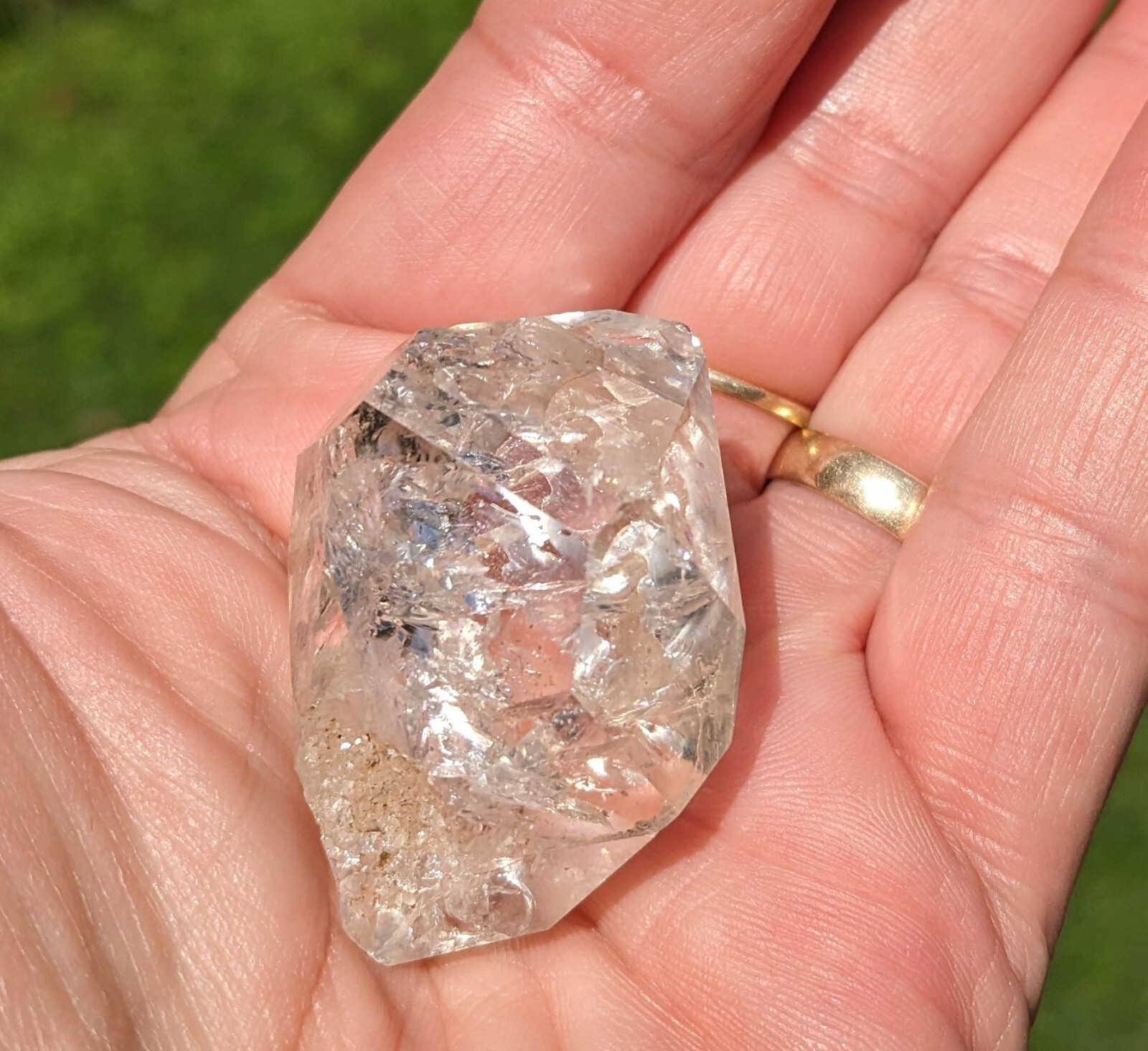 Large Herkimer Diamond from Fonda, NY 30.87g 42mm x 25mm Quartz Crystal
