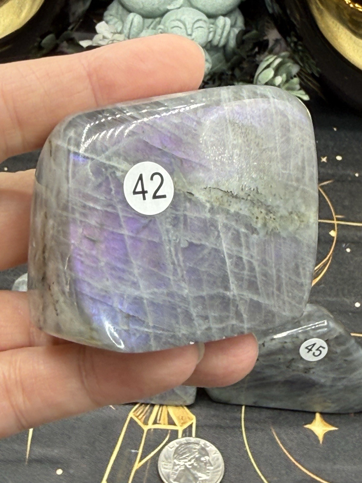 Natural Labradorite Sunset & Purple flash Free Forms Free shipping