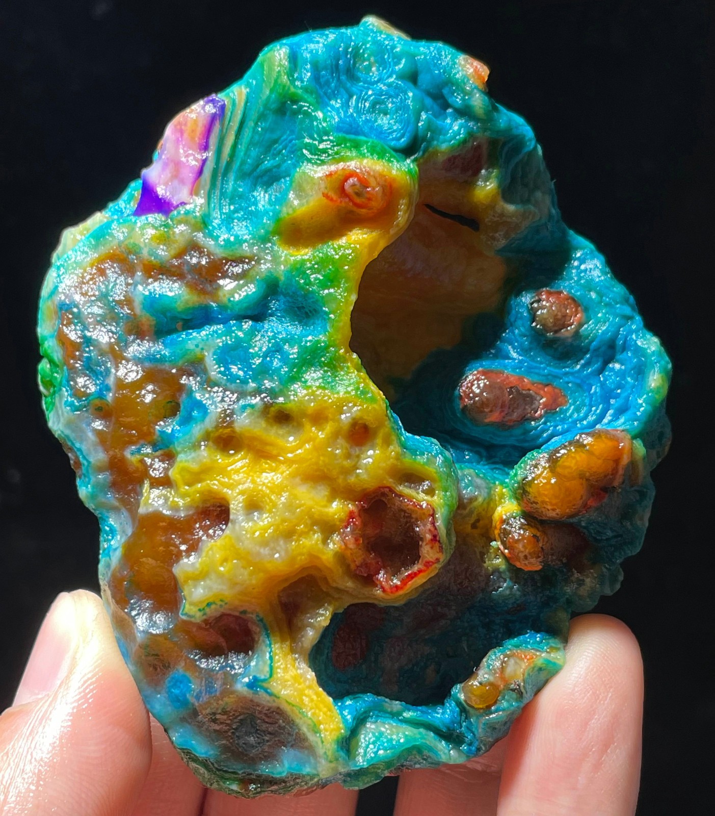 147g Rare Mongolia Gobi Agate Eyes Agate/stone Collection Specimen Healing G352