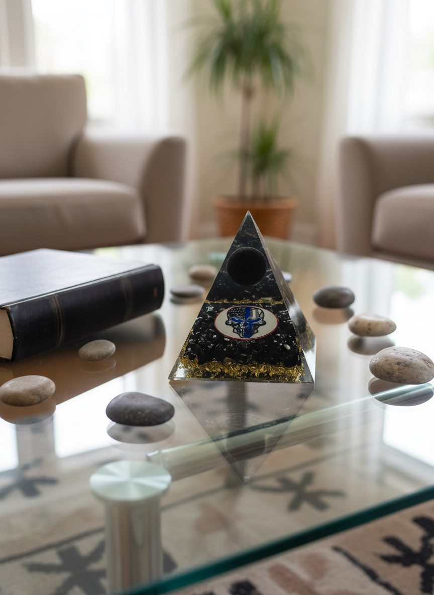 Handmade Black Tourmaline Orgone Pyramid EMF Blocker Crystal Energy Generator