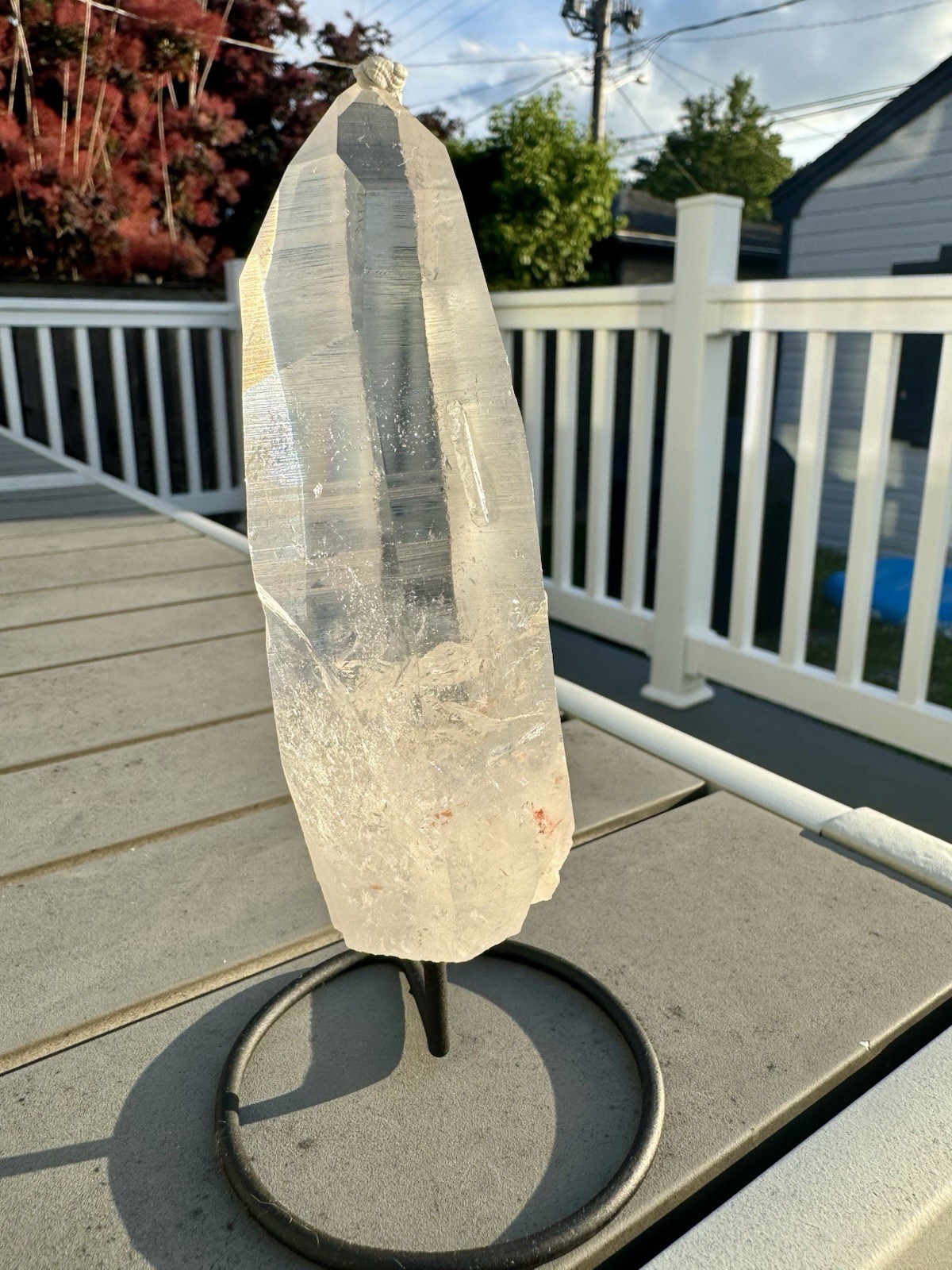 Beautiful Lithium Quartz From Brazil MOU Yes On Stand.