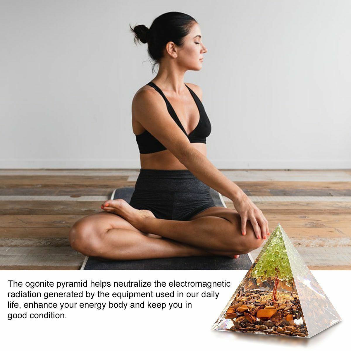 1-2pc Orgone Pyramid Energy Generator Healing Meditation Orgonite Crystal Chakra