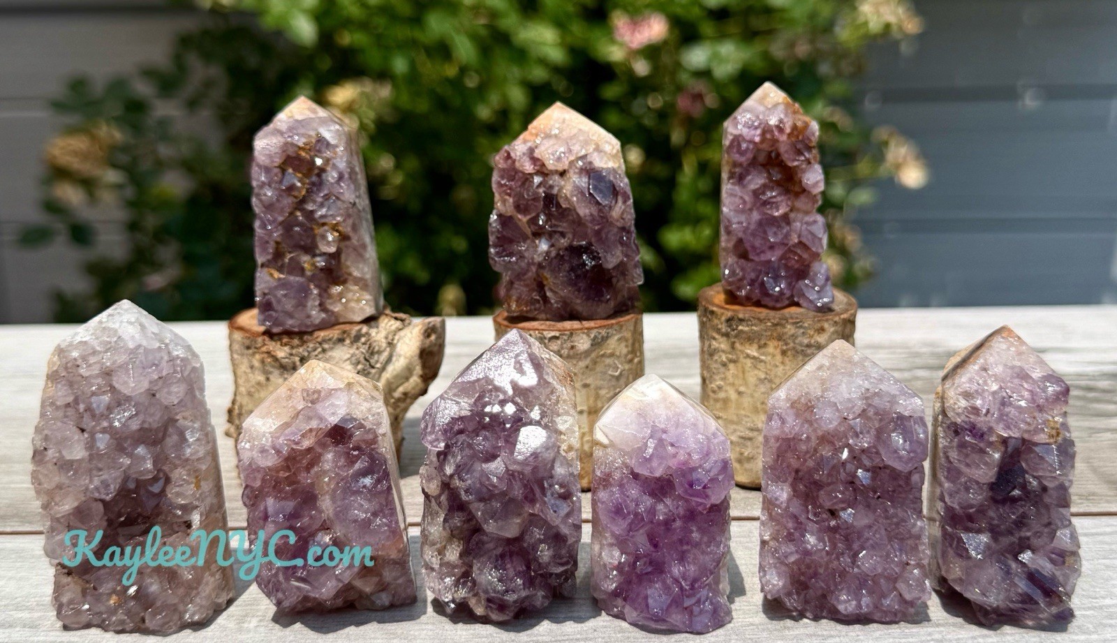 Wholesale Lot 1 Lb Natural Amethyst Cluster Obelisk Tower Point Crystal Healing
