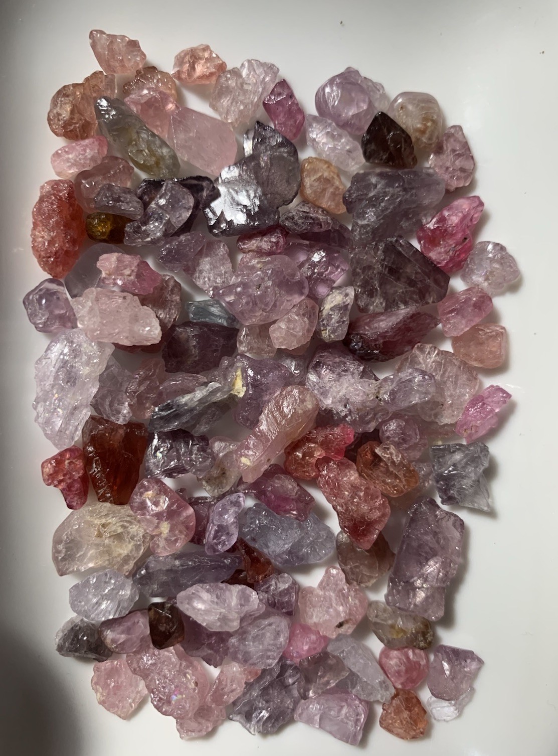 310Ct Beautiful Natural Mix Color Spinel Rough From Burma