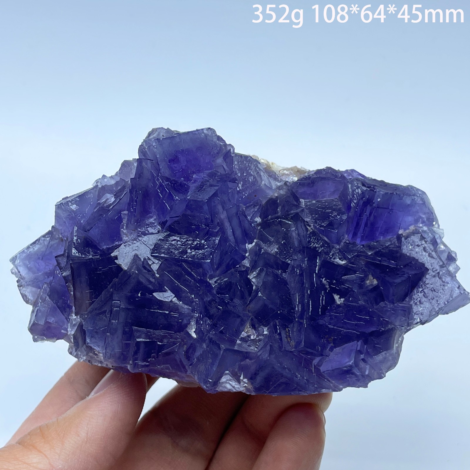 Natural Blue Fluorite Mineral Specimen Raw Stones Healing Quartz Crystal