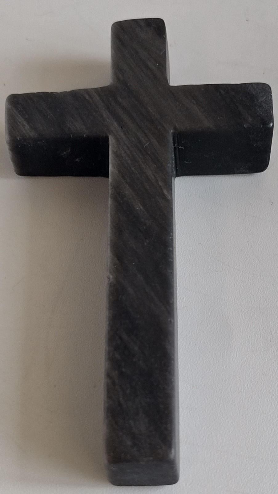 Silver Sheen Obsidian Cross Standing Crystal Cross Natural Stone Religious Decor