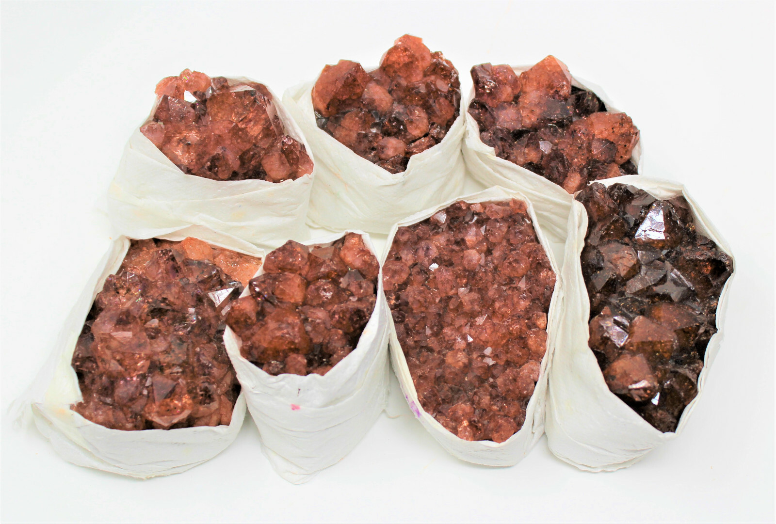 Dyed Amethyst Clusters / Amethyst Geodes: Box Lot of 9 – 16 Pieces Collection