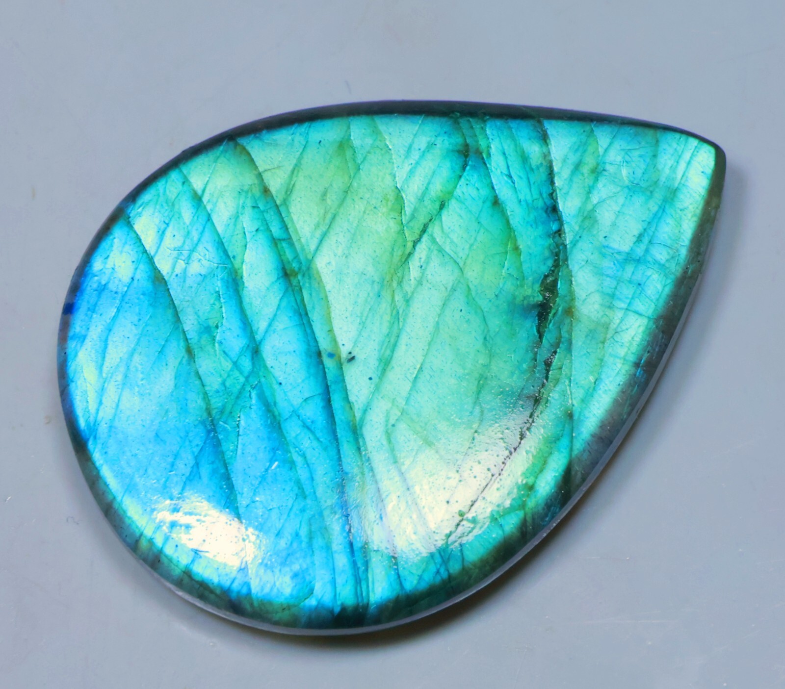 Natural Labradorite Pear , 0.5″- 4″ High Purple Multi Flash, Pick a Size
