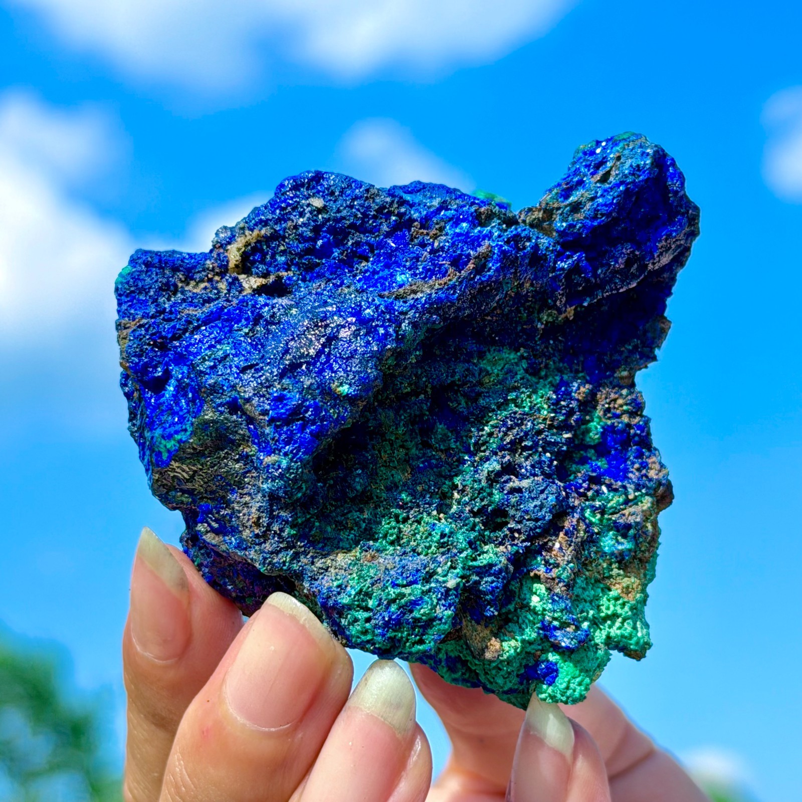 181G BEST NATURAL Azurite/Malachite Crystal Quartz Minerals Specimens