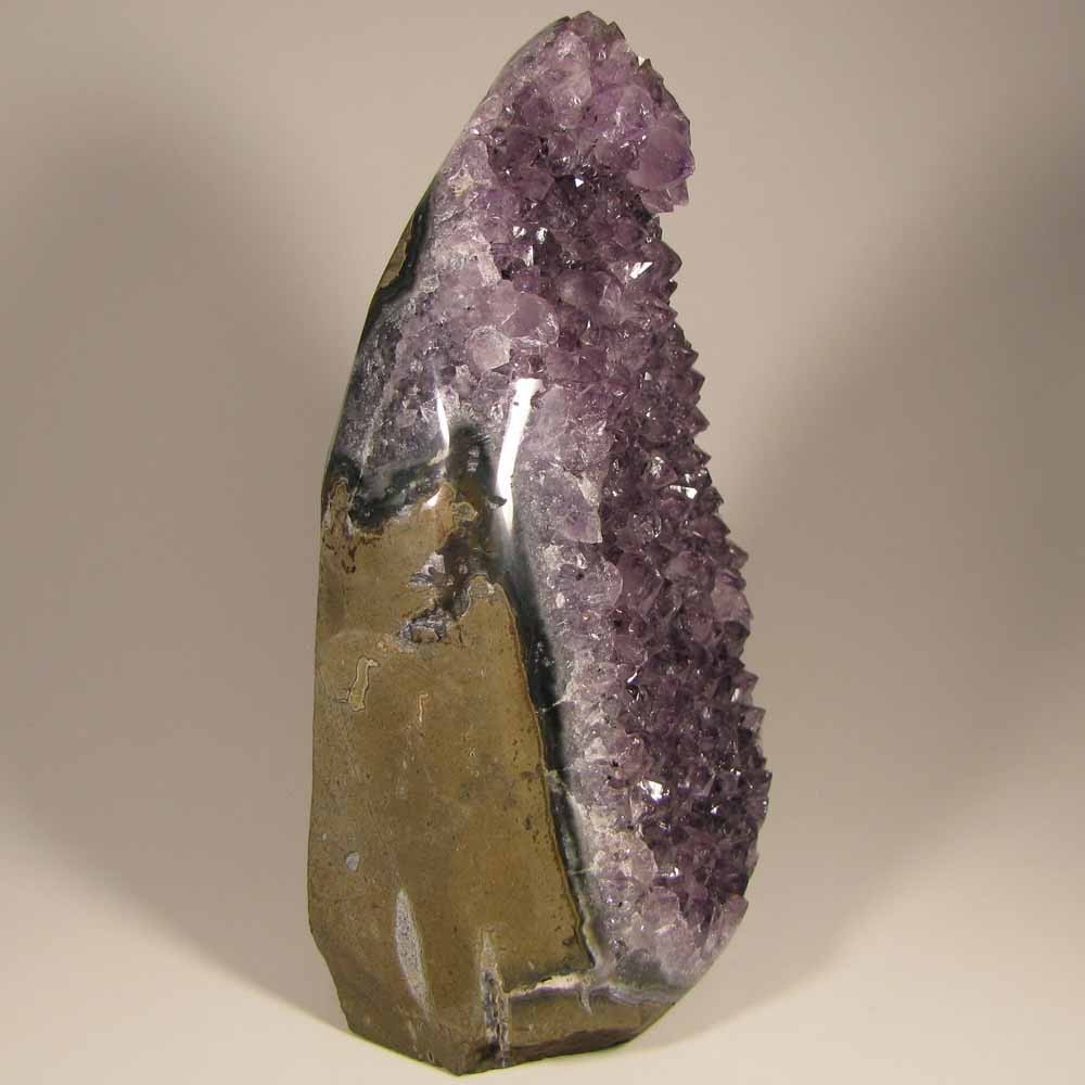7.4″ Polished AMETHYST Crystals Cluster Freeform Standup – Uruguay – 4.8 lbs.