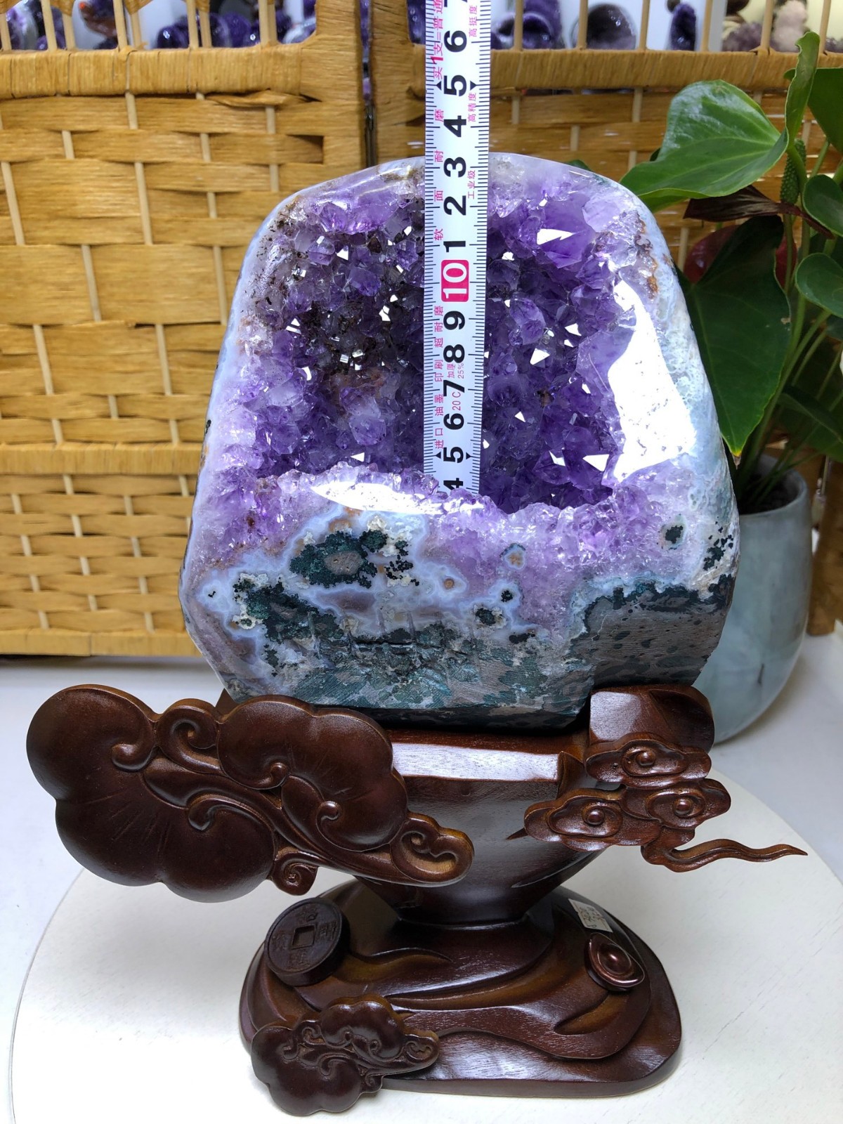7.7LB Natural Uruguayan amethyst cluster ornament