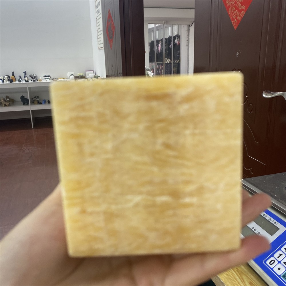 3.1LB 3.1″Natural A+Calcite Cube Statue Crystal Reiki Square Heal Table Decor