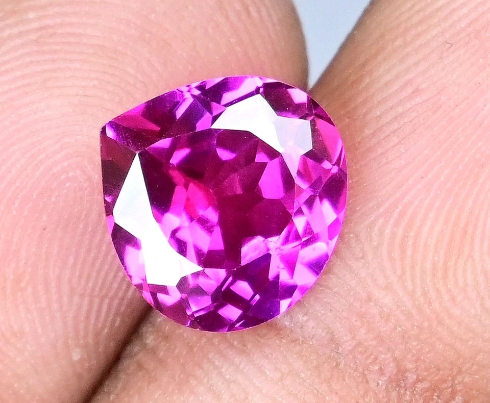 5.23 Ct Natural Pink Rhodolite Raspberry Pink Ruby Pear Cut Loose Gemstone 28R