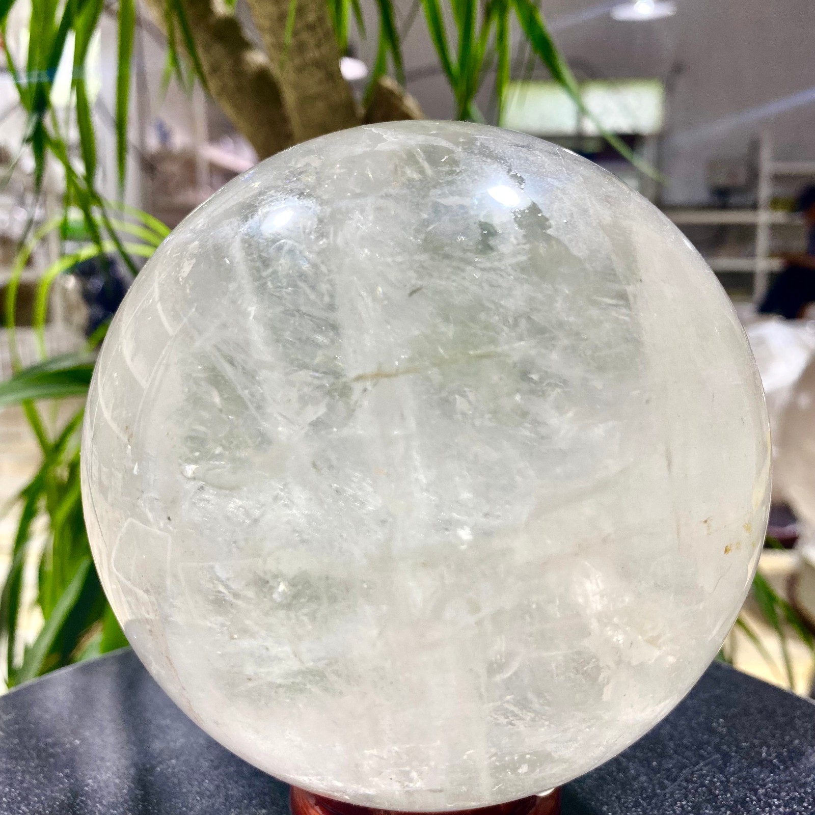 5.29LB white crystal transparent quartz crystal ball Reiki repair