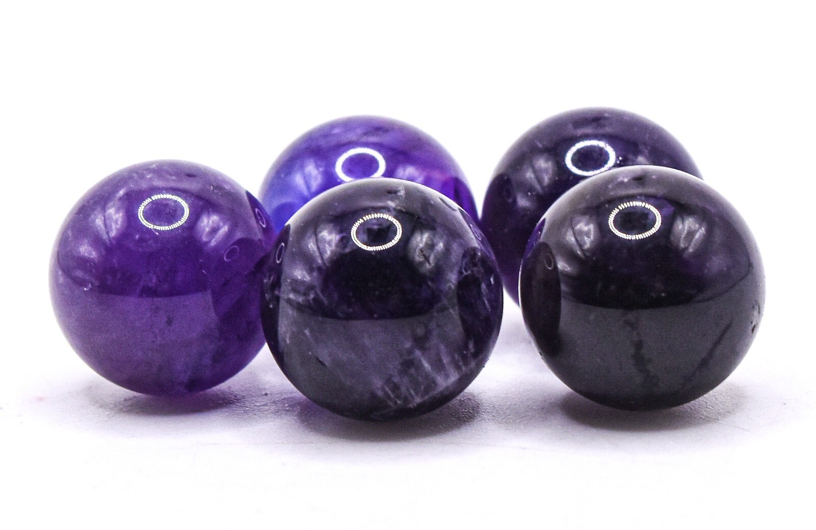 14mm Deep Purple Amethyst Quartz Sphere Natural Crystal Mineral China 1,5,10 PCs