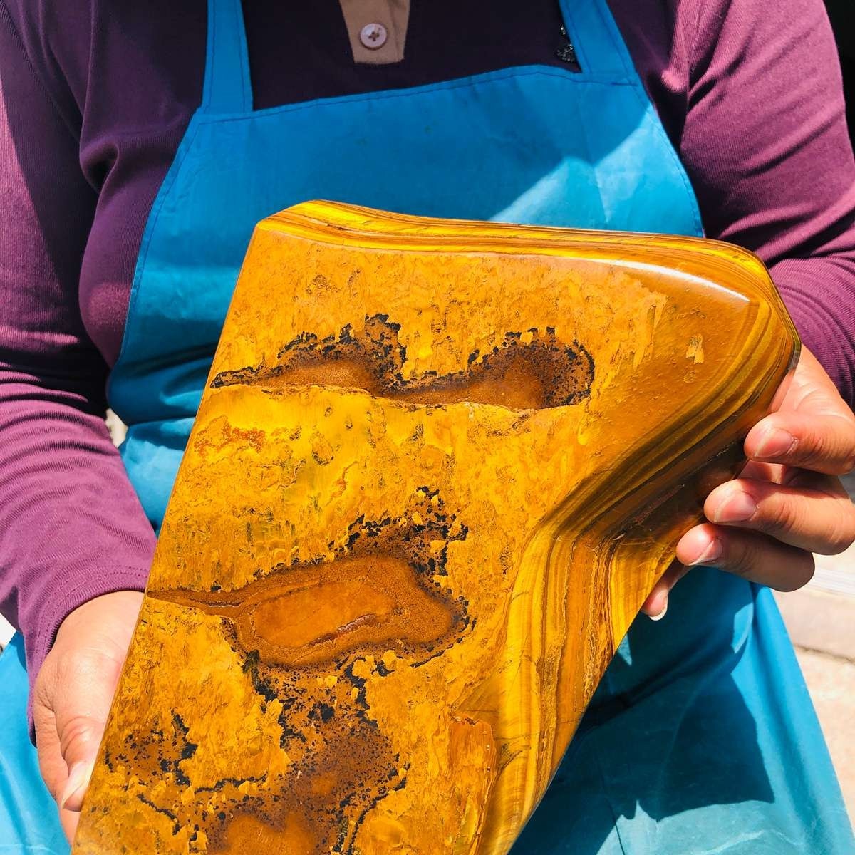 7.61 LB Natural Tiger Eye Polished Specimen Home Decor Raw Healing Stone 5359