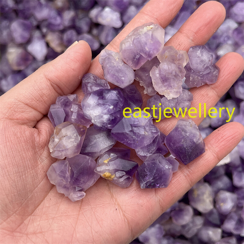 A+ 50g Natural Amethyst Rough Quartz Crystal Mineral Specimens Reiki Healing