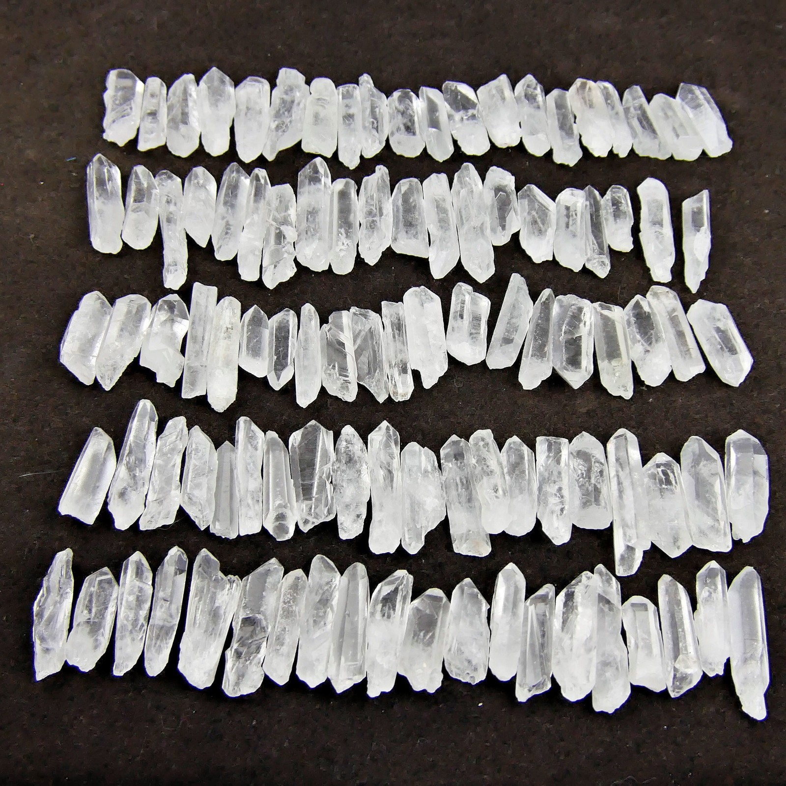 100PCS Natural Raw Clear Quartz Crystal Points Rough Wand Healing Stone Bulk Lot