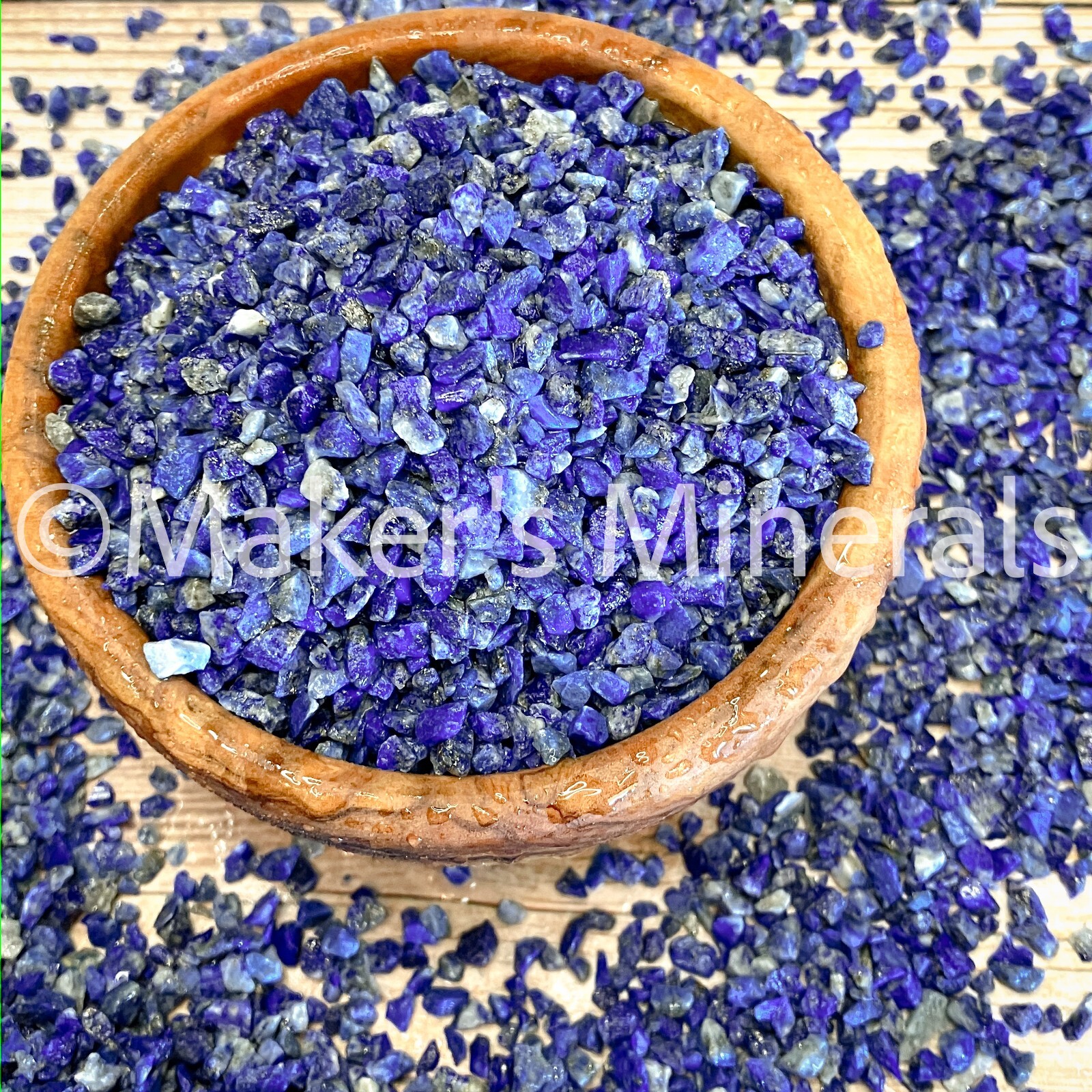 Crushed Lapis Lazuli (Grade A) Chips, Coarse Crush (2mm-4mm) Inlay, Resin Art