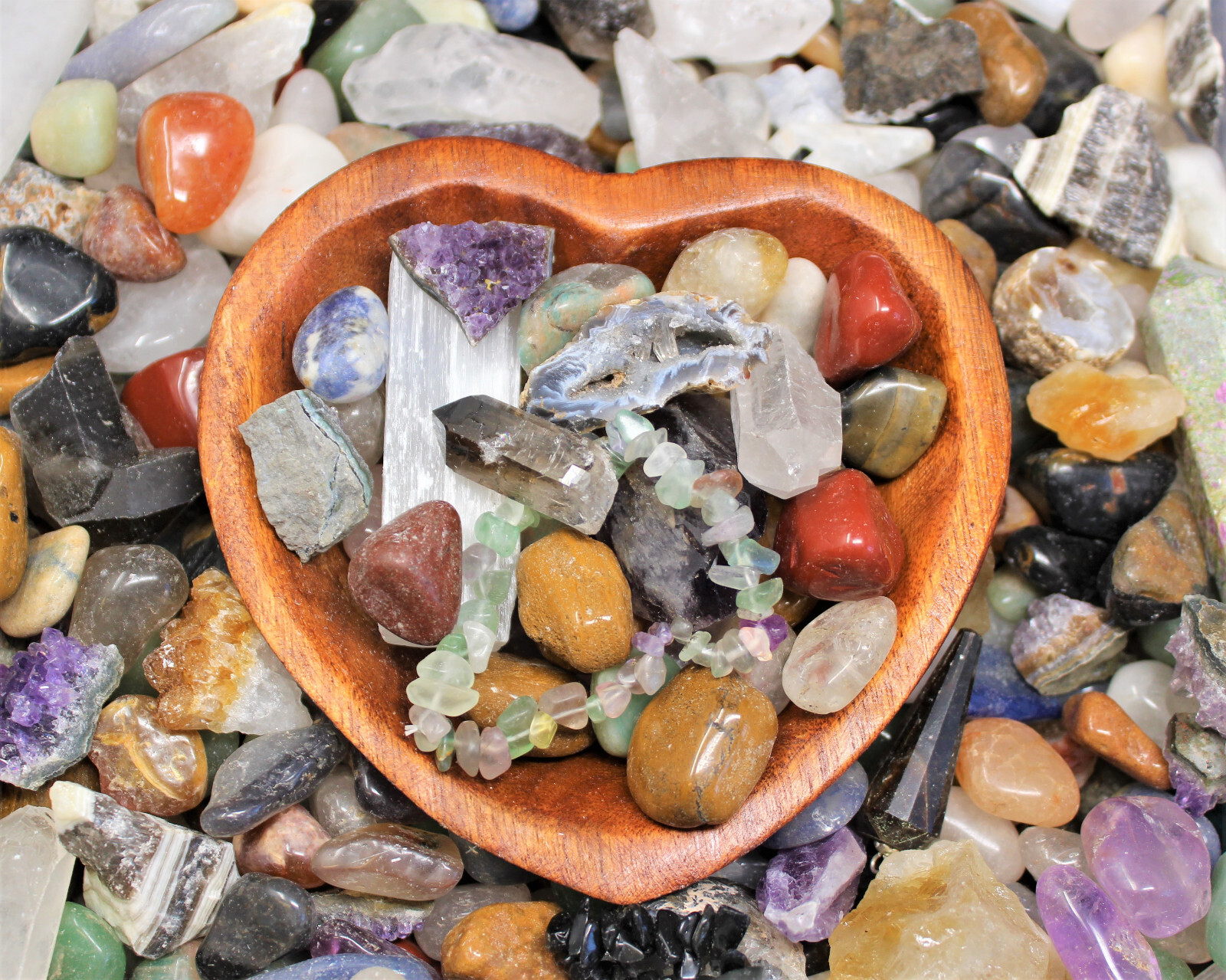 Crystal Confetti Scoop: Crystal Mix, Gemstones – Tumbled & Rough Stones, Gifts!